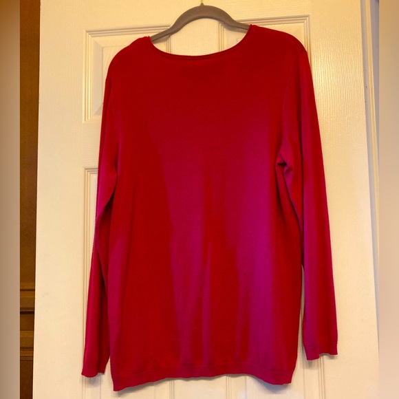 Butterfly Sweater - Lightweight- Fuschia - Picture 3 of 7